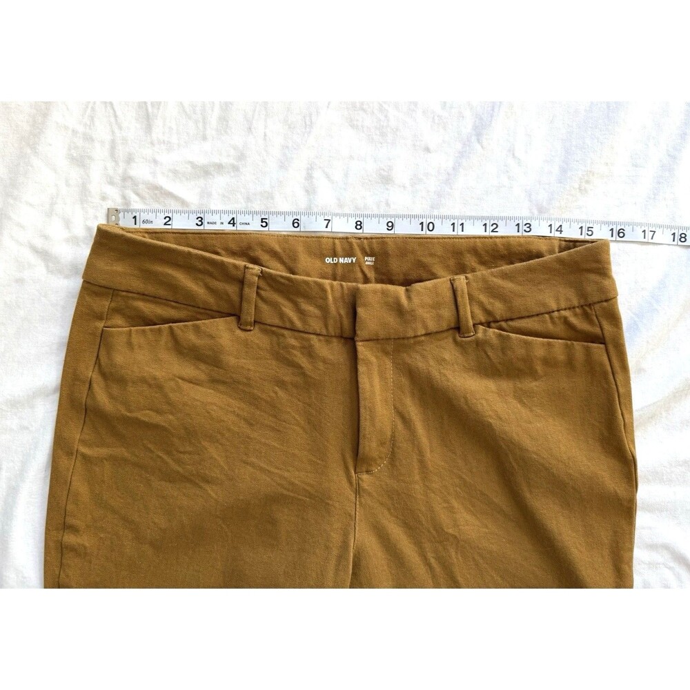 Old Navy Womens Size 10 Pixie Ankle Mid-Rise Stretch Pants Brown - Picture 2 of 9